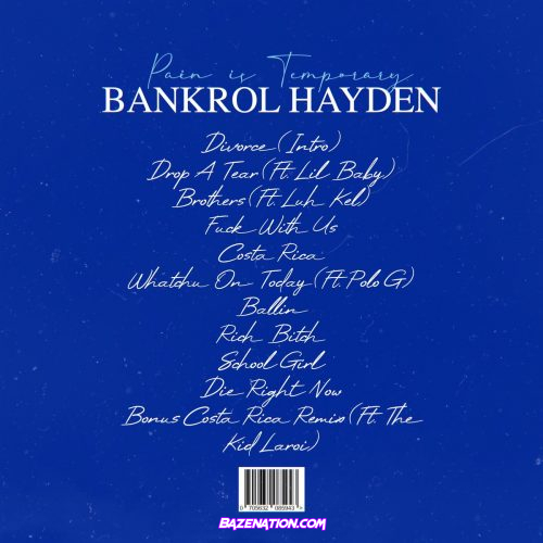 DOWNLOAD ALBUM: Bankrol Hayden - Pain Is Temporary [Zip File]
